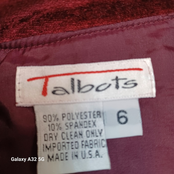 Talbots Vtg Women Size 6 Rich Burgundy Long Sleeve Dress - Picture 2 of 16